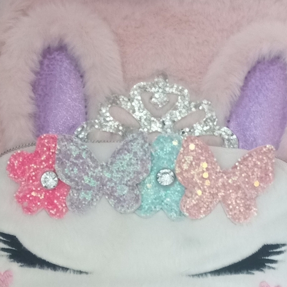 Miss Gwen's OMG Kiki Bunny Princess w Butterfly Crown Push Pink Backpack  NWT - Picture 4 of 16